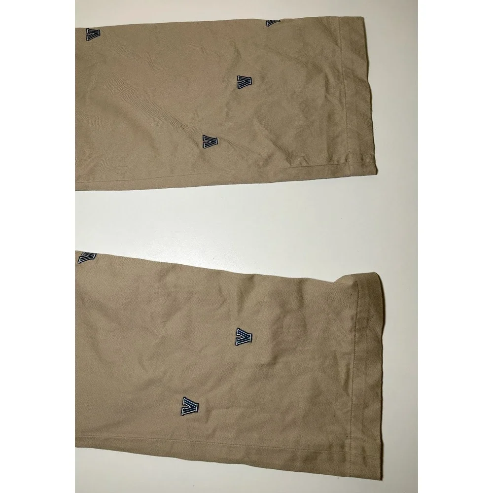 Villanova Men's Embroidered Khaki Pants | 38 X 35 - Picture 4 of 11
